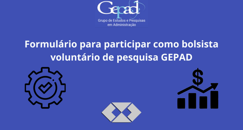 Formulário para participar como bolsista voluntário de pesquisa GEPAD