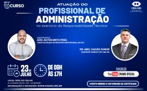 Curso: Atuação do Profissional de Administração no exercício da Responsabilidade Técnica