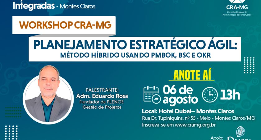 Workshop Planejamento Estratégico Ágil – utilizando método híbrido de PMBOK, BSC E OKR – Montes Claros